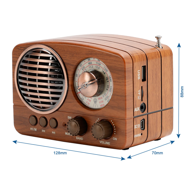 Retro-Style Decorative Radio Mini Multifunction Music Player Bluetooth Speaker