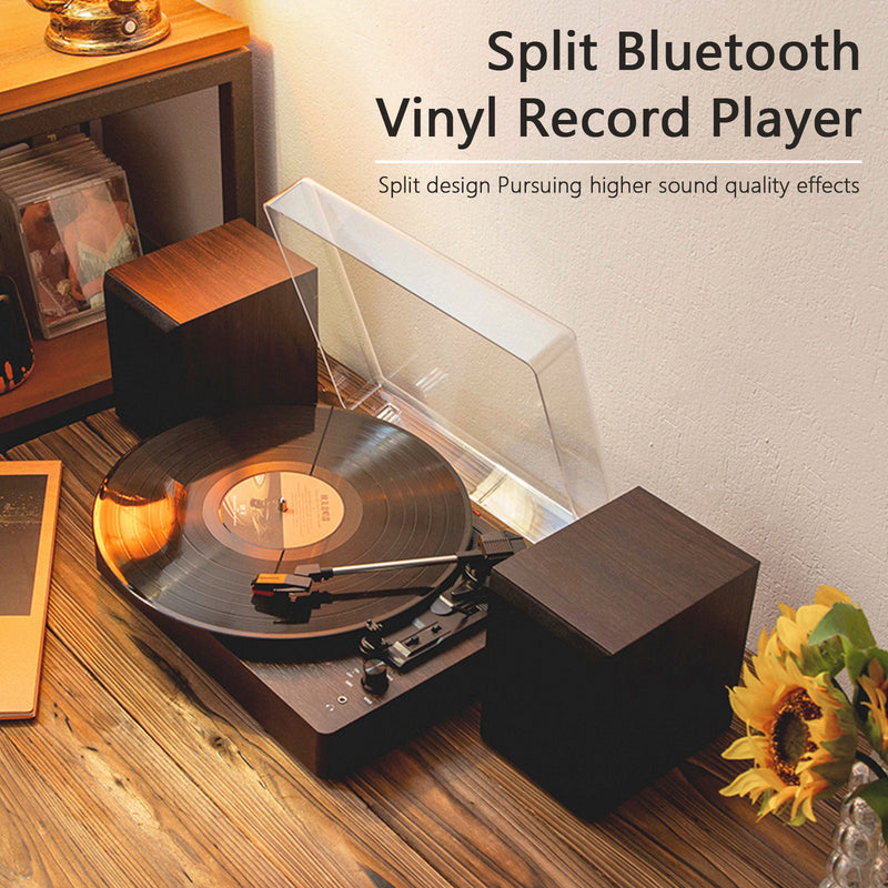 3 - Speed Turntable Decorative Record Player Split Bluetooth Vinyl Record Player