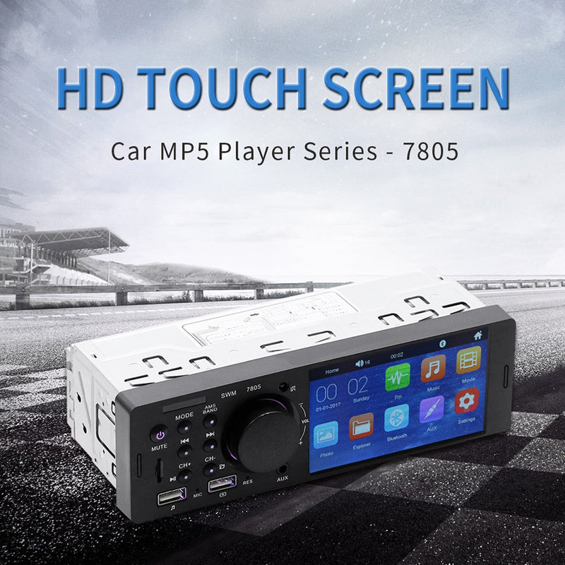 4.1" Car MP5 Player 1DIN Touch Screen Audio Video Bluetooth FM Radio + Camera