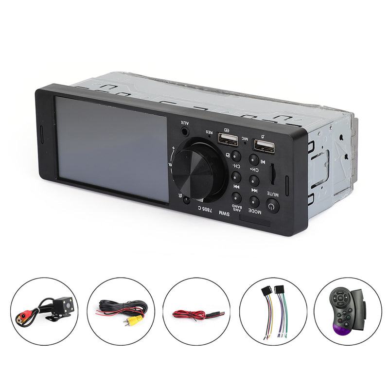 4.1" Car MP5 Player 1DIN Touch Screen Audio Video Bluetooth FM Radio + Camera