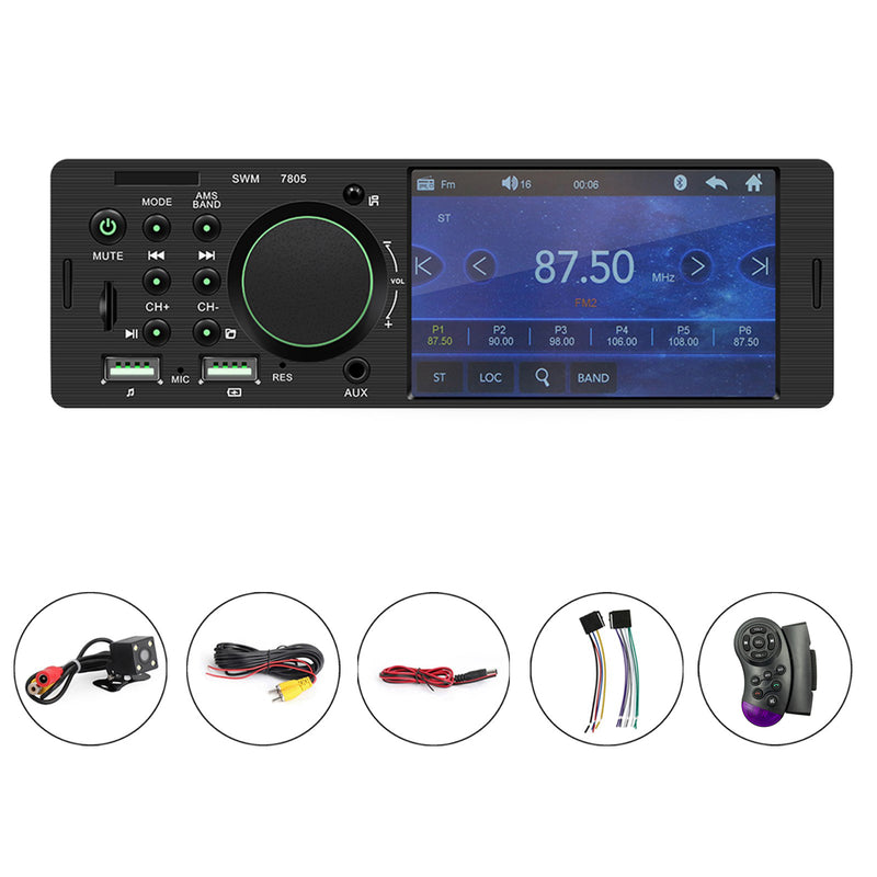 4.1" Car MP5 Player 1DIN Touch Screen Audio Video Bluetooth FM Radio + Camera