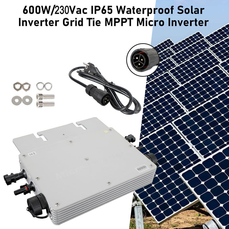 600W/700W Solar Inverter Grid Tie MPPT Micro Inverter APP Control with Display