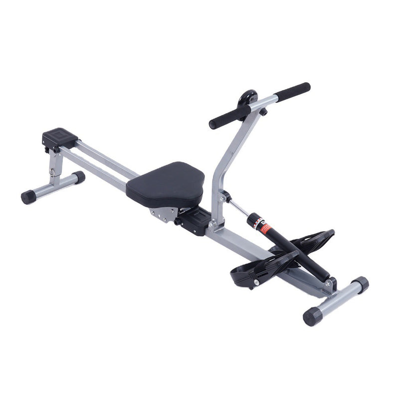 Folding Mute Single Bar Rowing Machine Rower Exercise for Home Cardio Workouts