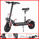 2000W Power Electric Scooter for adult With Seat LCD Display Screen Cruise Dual drive 12" tires