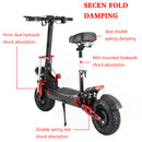 Dual drive 12" tires 2000W 21ah off-road alloy electric scooter for adult With large display screen constant speed cruise