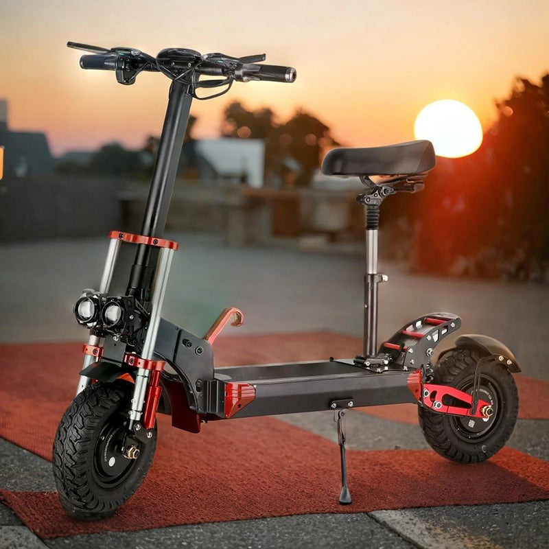 2000W 21ah off-road alloy electric scooter for adult, With large display screen, constant speed cruise Dual drive 12" tires