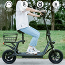 12 inch Commuter Electric Scooter  With Carry Basket 500W Adult  Shock Absorption  Electric Scooter with Seat  - Up to 25 Miles 18.6MPH