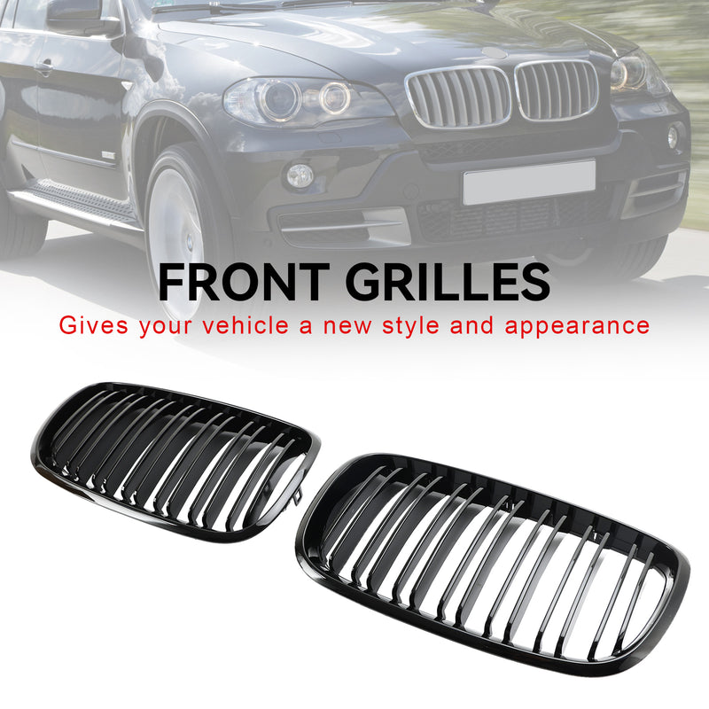 BMW X5 M (E70) 2009-2013 Front Bumper Kidney Grille Grill Gloss Black