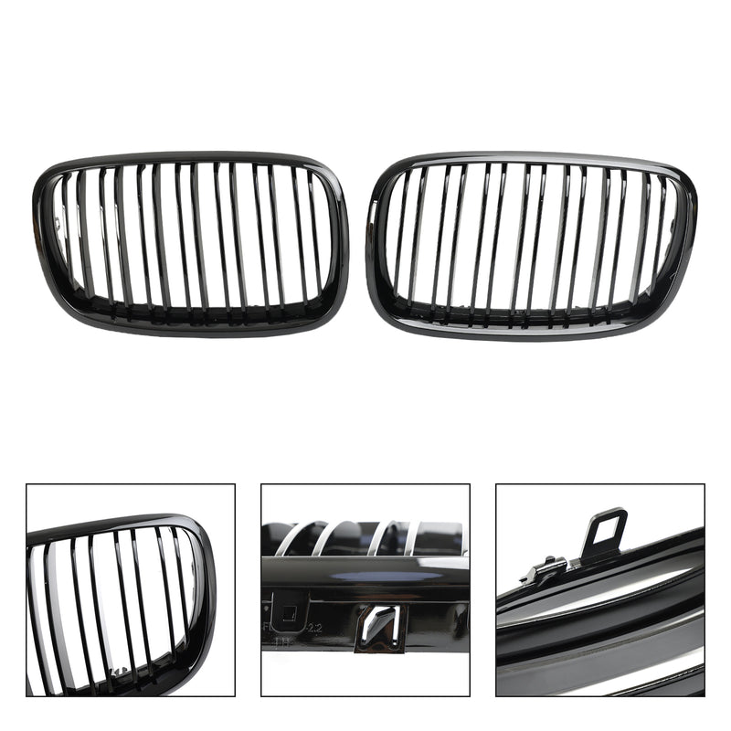 BMW X6 M (E71) 2009-2014 Front Bumper Kidney Grille Grill Gloss Black