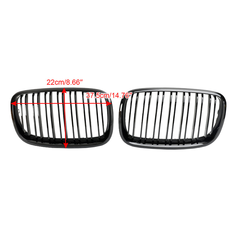 BMW X6 M (E71) 2009-2014 Front Bumper Kidney Grille Grill Gloss Black