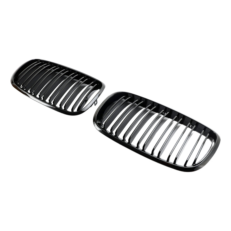 BMW X6 E71 2007-2014 Front Bumper Kidney Grille Grill Gloss Black