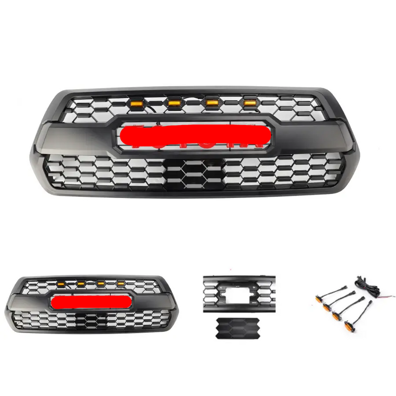 Tacoma TRD Pro 2016-2023 Grill Replacement Grille + ACC DRCC Garnish Sensor Cover + LED Lights