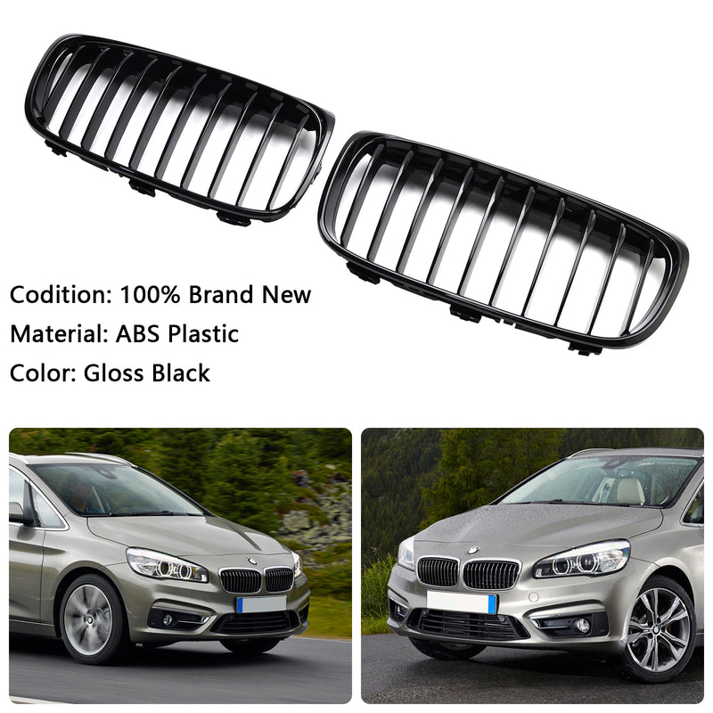 BMW 2 Series Gran Tourer F45 F46 2015-2018 Gloss Black Front Grille Grill