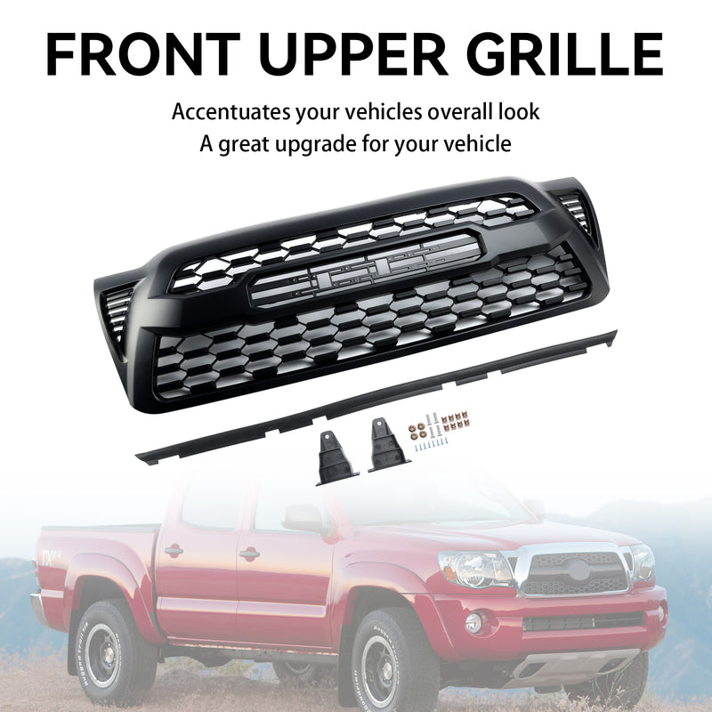 Toyota Tacoma | 2005-2011 | TRD PRO Grille | Matte Black | Grey Letter