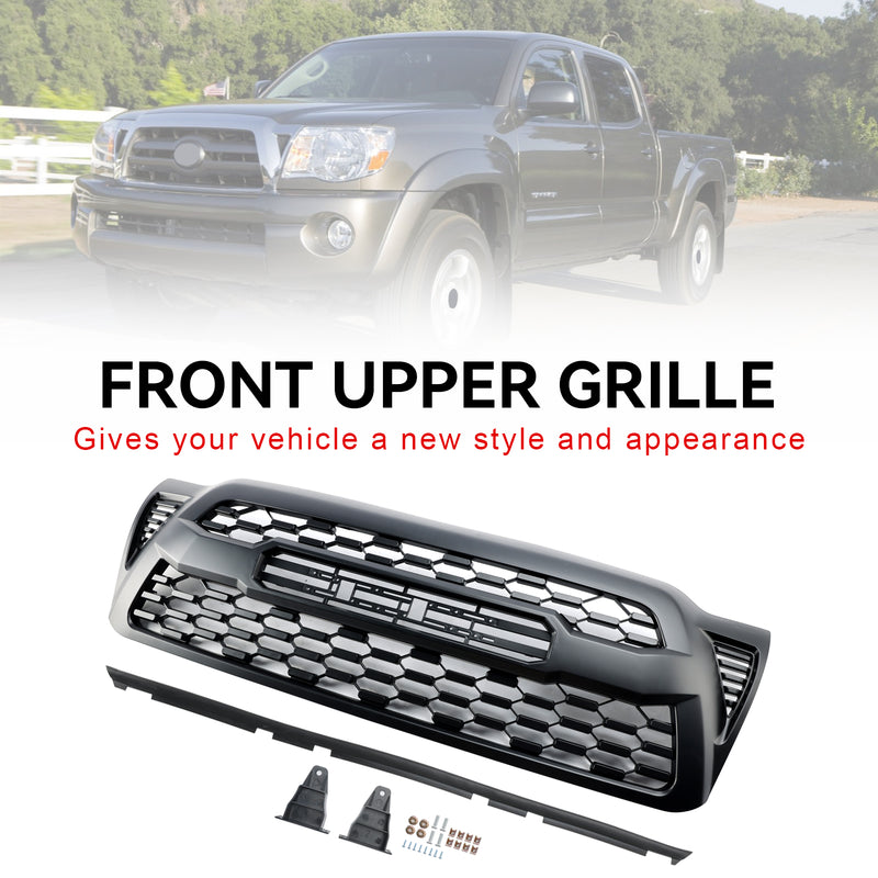 Toyota Tacoma | 2005-2011 | TRD PRO Grille | Matte Black | Grey Letter