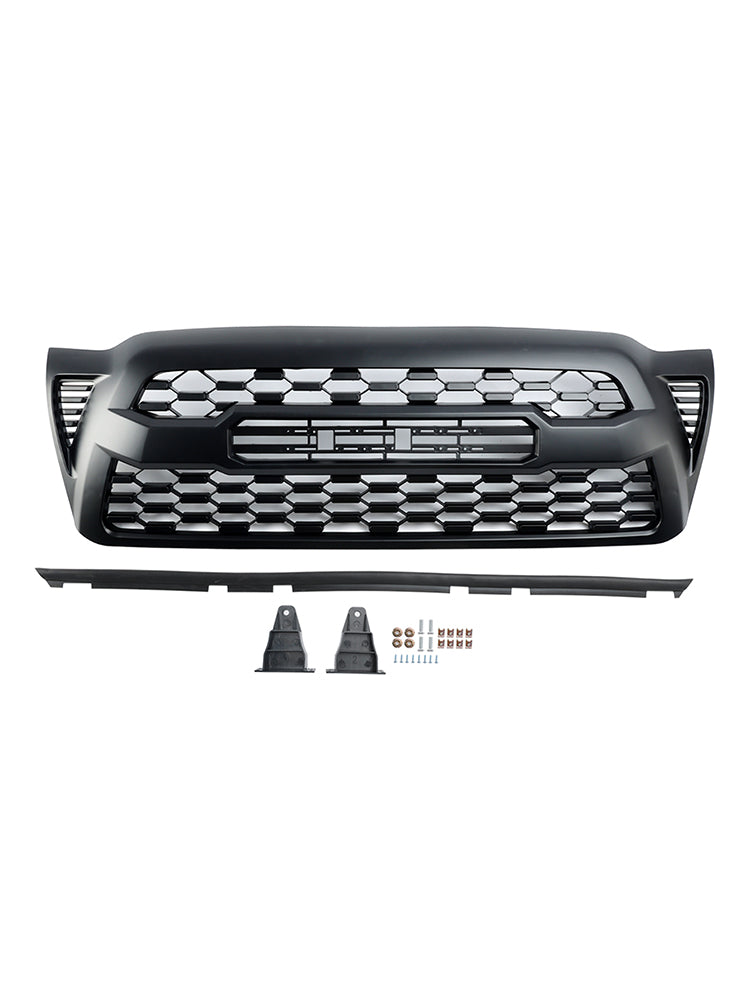 Matte Black Front Bumper Hood Grille Grill Fit For Tacoma 2005-2011 2009 2010 W/Letter Generic