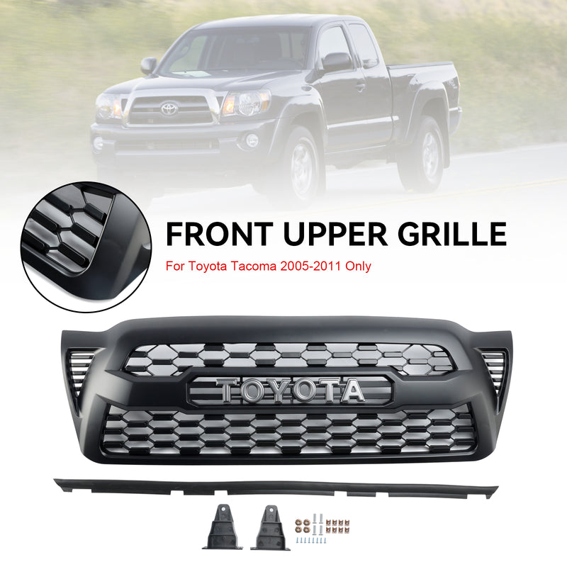 2005 2006 2007 2008 2009 2010 2011 Tacoma Front Bumper Hood Grille Grill Replacement With TOYOTA letter & Badge