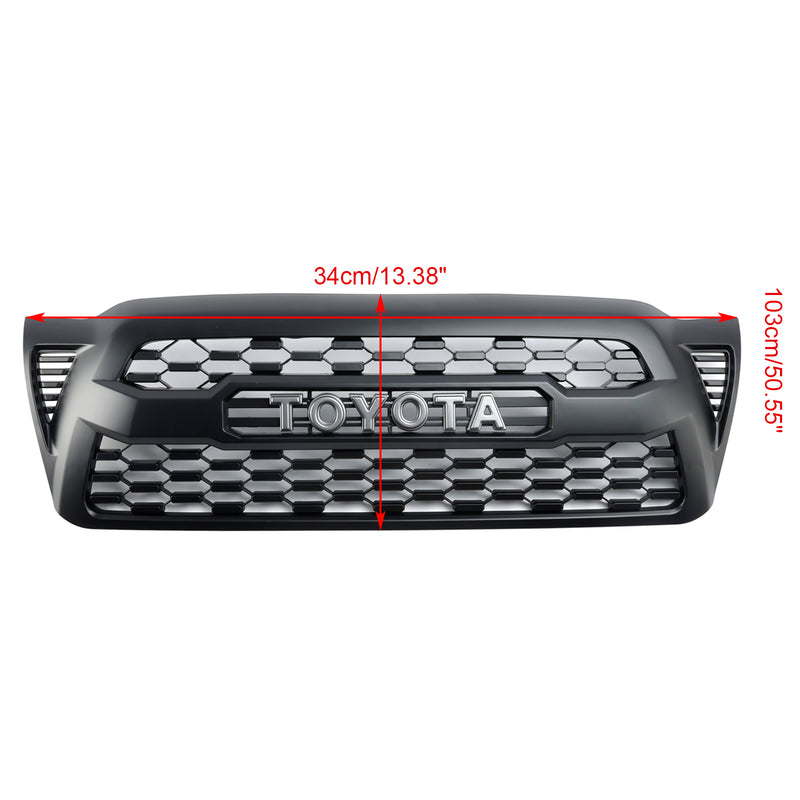 3RD Gen TRD Pro Style Grille with Toyota Letters for Tacoma (2005-06-07-08-09-10-2011)