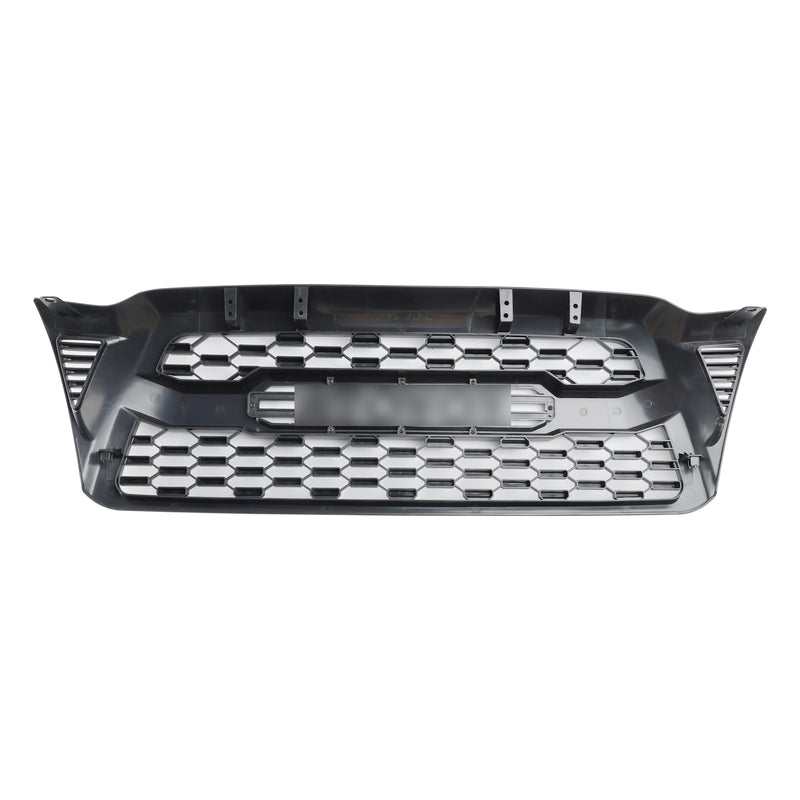 2005-2011 Tacoma Front Bumper Hood Grille Grill Replacement With TOYOTA letter Matte Black Generic