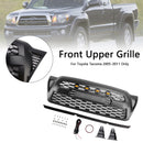 Matte Black Front Bumper Grille Grill Fit Toyota Tacoma 2005-2011 W/LED