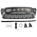 Matte Black Front Bumper Grille Grill Fit Toyota Tacoma 2005-2011 W/LED