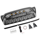 Matte Black Front Bumper Grille Grill Fit Toyota Tacoma 2005-2011 W/LED