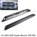 Toyota 4Runner | 2014-2019 | TRD PRO Grille | 2 Piece | Front Bumper Grille | Black / Grey / Red Toyota Letter | Led Lights