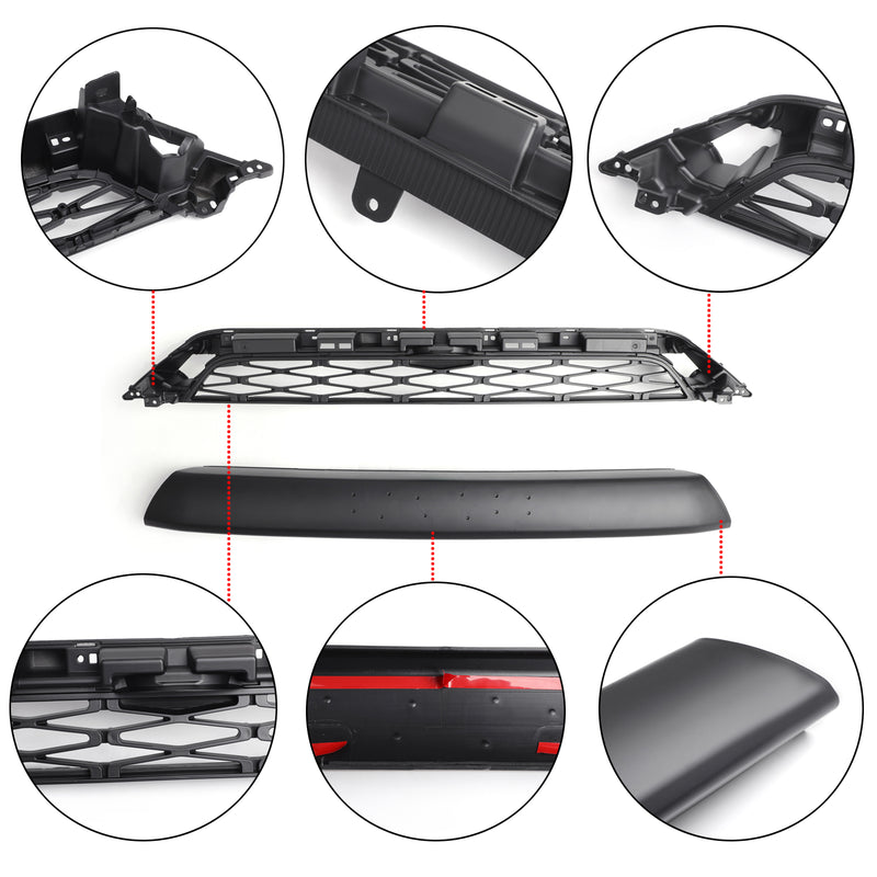 2014-2019 4Runner TRD PRO Toyota 2x Front Bumper Grille Grill with Black Logo Letter