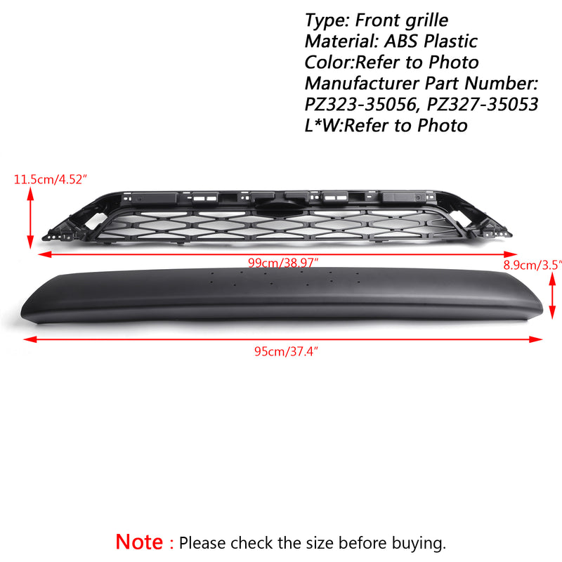 2014-2019 4Runner TRD PRO Toyota 2x Front Bumper Grille Grill with Black Logo Letter