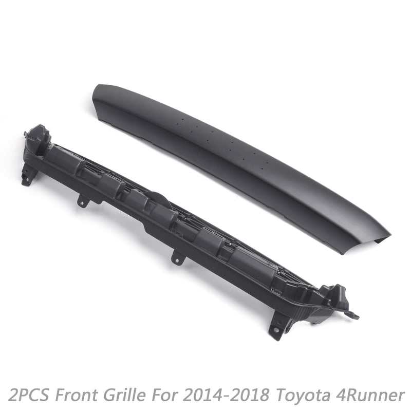 2014-2019 4Runner TRD PRO Toyota 2x Front Bumper Grille Grill with Black Logo Letter
