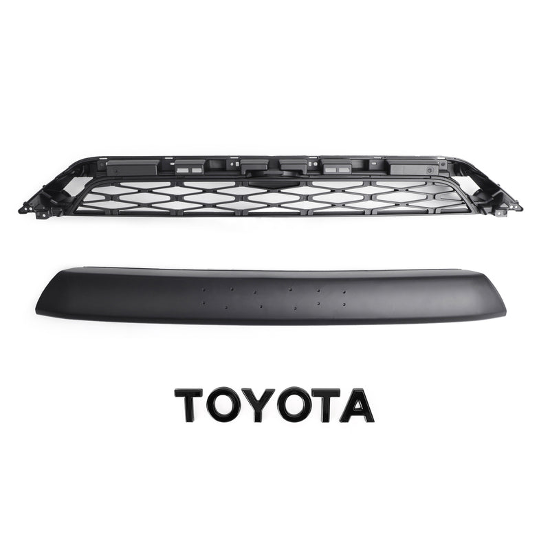 2014-2019 4Runner TRD PRO Toyota 2x Front Bumper Grille Grill with Black Logo Letter