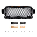 2018-2020 Ford F-150 Fornt Upper Grill Amber LED Repalcement ABS Grille Black