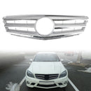 Chrome Front Grill Grille Fit Mercedes Benz C Class W204 C300 C350 2008-2014