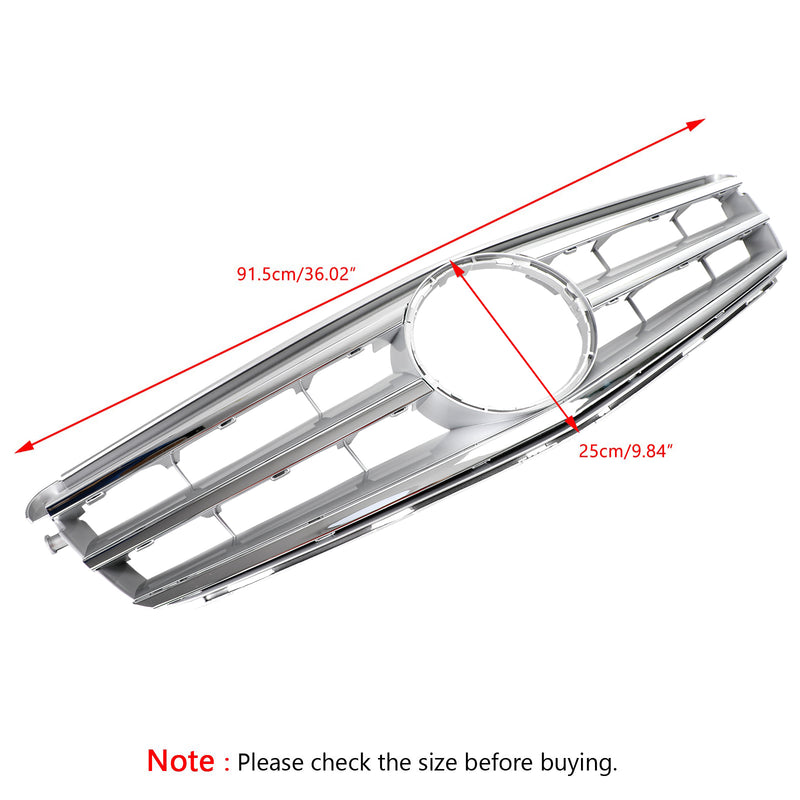 Chrome Front Grill Grille Fit Mercedes Benz C Class W204 C300 C350 2008-2014