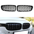 Diamond Front Upper Grille For BMW 4 Series F32 F33 F36 F82 14-2018 Gloss Black Generic