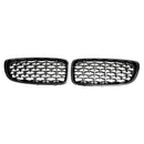 Diamond Front Upper Grille For BMW 4 Series F32 F33 F36 F82 14-2018 Gloss Black Generic