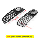 Pair Honeycomb Mesh Fog Light Open Vent Grill Intake Fit Audi A4 B8 2009-2012 Generic
