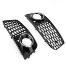 Pair Honeycomb Mesh Fog Light Open Vent Grill Intake Fit Audi A4 B8 2009-2012 Generic