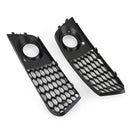 Pair Honeycomb Mesh Fog Light Open Vent Grill Intake Fit Audi A4 B8 2009-2012 Generic