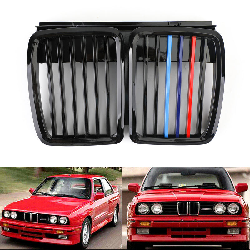 51131884350 For 82-94 BMW E30 Grill 3 Serie Front Hood Kidney Grille M3 Stylish Generic