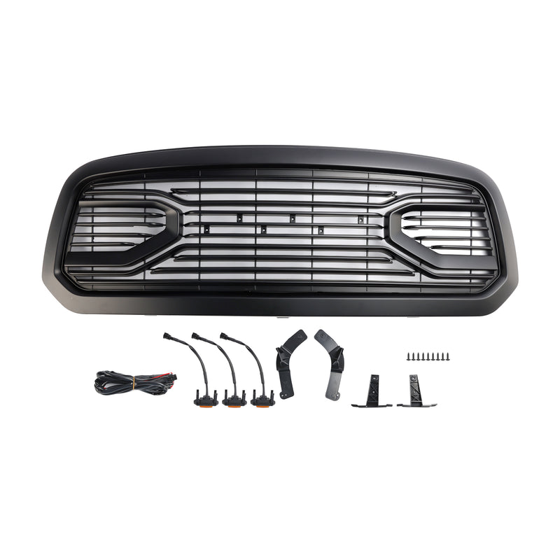 Ram 1500 2013-2018 Grill ABS Honeycomb Bumper Grill Mesh Rebel Style BLK Generic