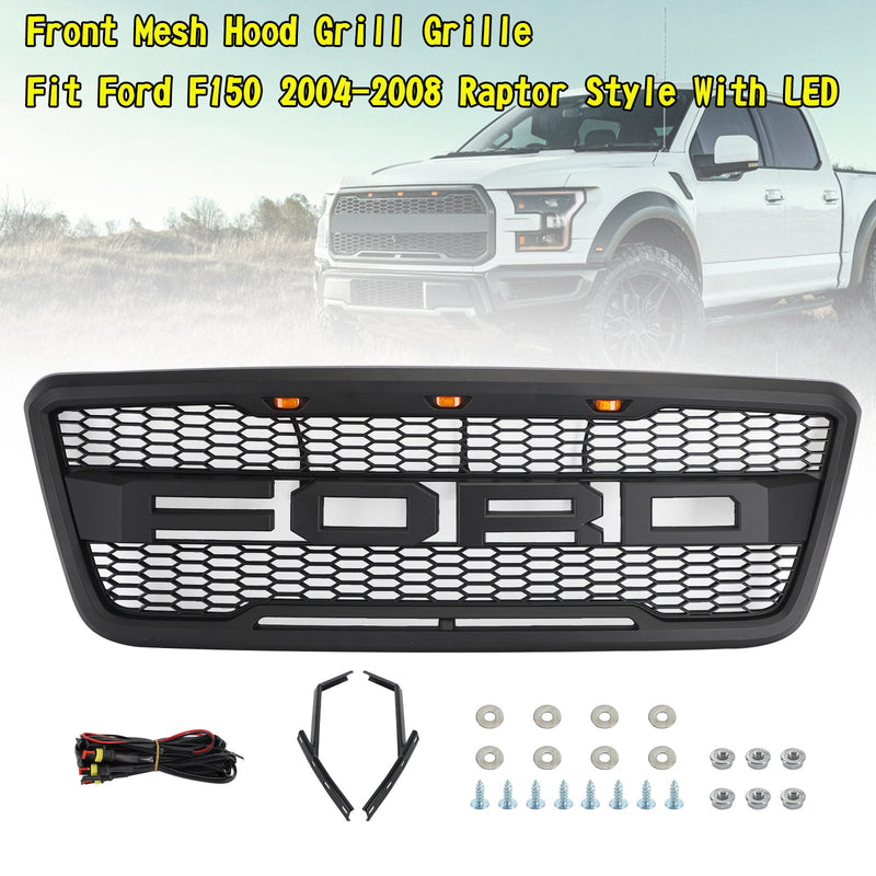 2004 2005 2006 2007 2008 Ford F150 Grill With Ford Letters And LED Generic