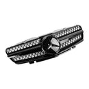 Mercedes R230 SL500 SL600 2003-2006 Front Upper Grille Grill 1 Fin Star Black