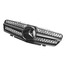 Mercedes R230 SL500 SL600 2003-2006 Front Upper Grille Grill 1 Fin Star Black