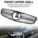 Diamond Front Bumper Grille Grill Fit C-Class Benz W204 C300 C350 2008-2014