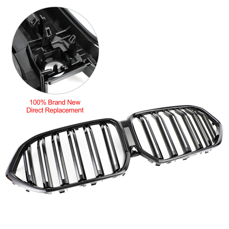 2020-2022 BMW X6 G06 M50i W/Camera Hole Front Bumper Grille Grill Black