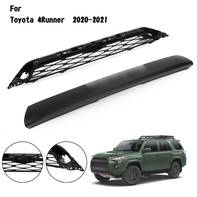 Toyota 4Runner | TRD PRO Grille | Front Bumper Grille| 2020-2024 | 2 Piece | Grey / Black / Red Toyota Letter | Led Lights