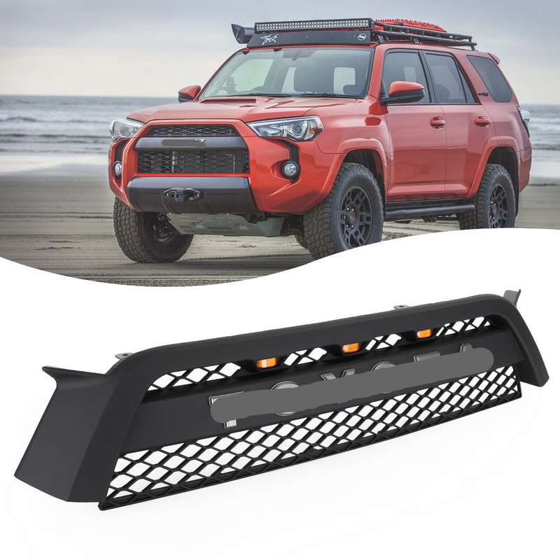 Toyota 4Runner | 2010-2013 | 4Runner | TRD Pro Grille | Matte Black + Toyota Letter + LED Lights