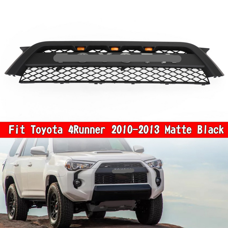 Toyota 4Runner | 2010-2013 | 4Runner | TRD Pro Grille | Matte Black + Toyota Letter + LED Lights