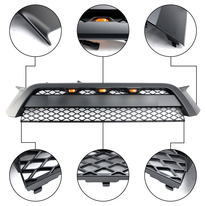 Toyota 4Runner | 2010-2013 | 4Runner | TRD Pro Grille | Matte Black + Toyota Letter + LED Lights